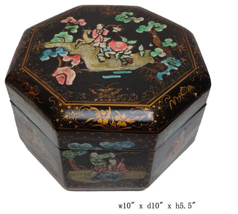 decorative chinese metal box with lid|Amazon.com: Oriental Decorative Boxes.